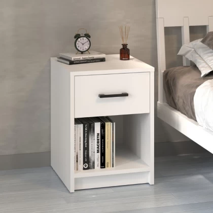 Κομοδίνο Scoty Megapap χρώμα λευκό 40,2x35,3x55εκ. Κομοδίνο Scoty Megapap χρώμα λευκό 40,2x35,3x55εκ.