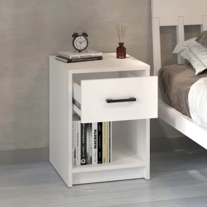 Κομοδίνο Scoty Megapap χρώμα λευκό 40,2x35,3x55εκ. Κομοδίνο Scoty Megapap χρώμα λευκό 40,2x35,3x55εκ.