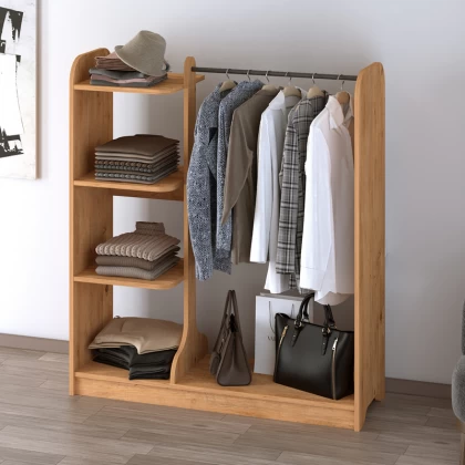 Έπιπλο εισόδου Rozesme Megapap χρώμα pine oak 120x40x135εκ. Έπιπλο εισόδου Rozesme Megapap χρώμα pine oak 120x40x135εκ.