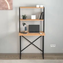 Γραφείο εργασίας Pope Megapap χρώμα pine oak 73x52x146εκ.