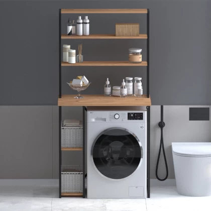 Έπιπλο πλυντηρίου Berkus Megapap χρώμα pine oak 90x60x178εκ. Έπιπλο πλυντηρίου Berkus Megapap χρώμα pine oak 90x60x178εκ.