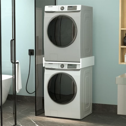 Βάση στήριξης πλυντηρίου - στεγνωτηρίου Sunta Megapap χρώμα λευκό 65,8x61,9x15εκ.