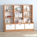 Βιβλιοθήκη Savona Megapap χρώμα pine oak 132,6x30,2x114,9εκ.