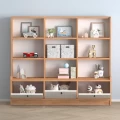 Βιβλιοθήκη Savona Megapap χρώμα pine oak 132,6x30,2x114,9εκ.