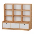 Βιβλιοθήκη Savona Megapap χρώμα pine oak 132,6x30,2x114,9εκ.