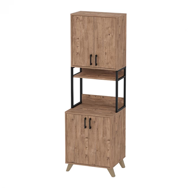 Έπιπλο κουζίνας Sedef Megapap χρώμα pine oak 61x40x202,1εκ. Έπιπλο κουζίνας Sedef Megapap χρώμα pine oak 61x40x202,1εκ.