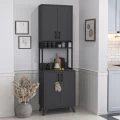 Έπιπλο κουζίνας Sedef Megapap χρώμα ανθρακί 61x40x202,1εκ. Έπιπλο κουζίνας Sedef Megapap χρώμα ανθρακί 61x40x202,1εκ.