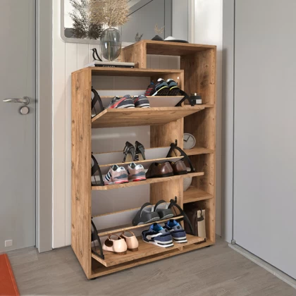 Παπουτσοθήκη Lego Megapap χρώμα pine oak 90x32x143εκ. Παπουτσοθήκη Lego Megapap χρώμα pine oak 90x32x143εκ.