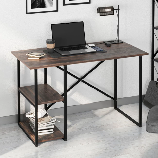 Γραφείο εργασίας Odeon Megapap χρώμα rustic καρυδί 120x59,8x73,8εκ.