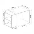 Γραφείο εργασίας Smyrna Megapap χρώμα λευκό 120x60x74,4εκ.
