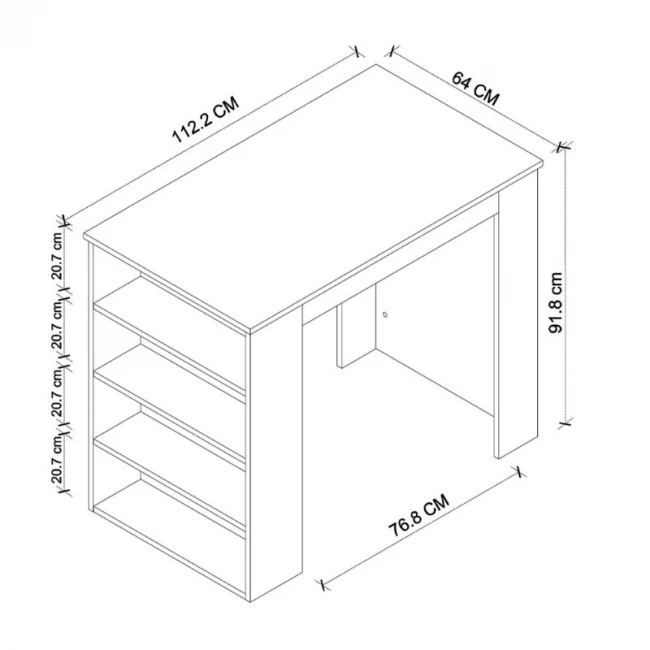 Τραπέζι μπαρ Toska Megapap χρώμα pine oak 112,2x64x91,8εκ.