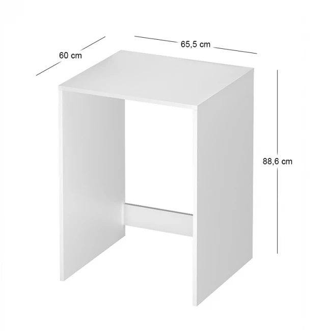 Έπιπλο πλυντηρίου Pinar Megapap χρώμα λευκό 65,5x60x88,6εκ.