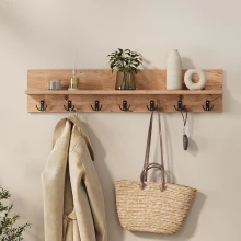 Κρεμάστρα τοίχου Kery Megapap χρώμα pine oak 91x11x20εκ.