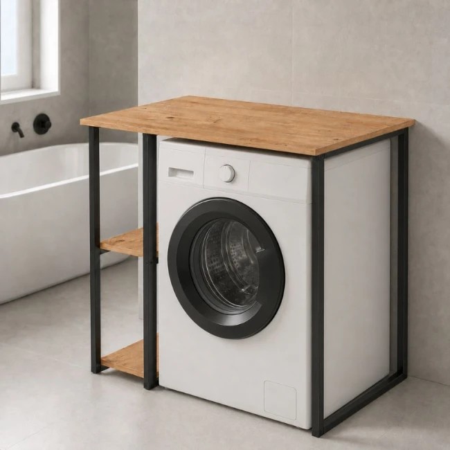 Έπιπλο πλυντηρίου Verno Megapap χρώμα pine oak 90x59,8x92,8εκ.