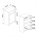 Παπουτσοθήκη - Ντουλάπι Talsa Megapap χρώμα λευκό - sapphire oak 50x35,3x86εκ.