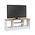 Έπιπλο τηλεόρασης Bahama Megapap χρώμα λευκό - sapphire oak 120x35x46,5εκ.