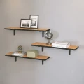 Ραφιέρα τοίχου Versa Megapap 3 τεμαχίων χρώμα pine oak 80x19x17εκ.