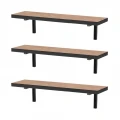 Ραφιέρα τοίχου Versa Megapap 3 τεμαχίων χρώμα pine oak 80x19x17εκ.