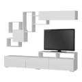 Σύνθεση τηλεόρασης Stamatia Megapap χρώμα λευκό 210x36,8x46,8εκ.