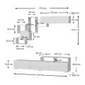 Σύνθεση τηλεόρασης Stamatia Megapap χρώμα λευκό 210x36,8x46,8εκ.