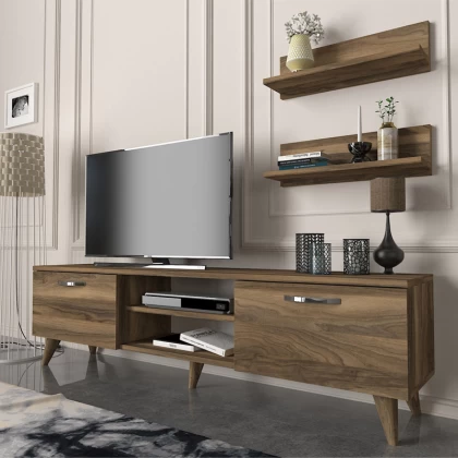 Έπιπλο τηλεόρασης Colin Megapap χρώμα καρυδί 150x29,5x40,6εκ. Έπιπλο τηλεόρασης Colin Megapap χρώμα καρυδί 150x29,5x40,6εκ.