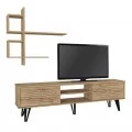 Σύνθεση τηλεόρασης Salerno Megapap χρώμα sapphire oak 180x35x51εκ.