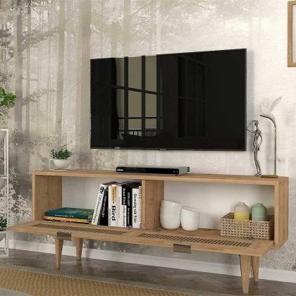 Έπιπλο τηλεόρασης Sirona Megapap χρώμα sapphire oak 140x30x55εκ. Έπιπλο τηλεόρασης Sirona Megapap χρώμα sapphire oak 140x30x55εκ.