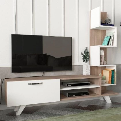 Έπιπλο τηλεόρασης Ceren Megapap χρώμα λευκό - cordoba 149,5x31x131,6εκ. Έπιπλο τηλεόρασης Ceren Megapap χρώμα λευκό - cordoba 149,5x31x131,6εκ.