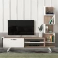 Έπιπλο τηλεόρασης Ceren Megapap χρώμα λευκό - cordoba 149,5x31x131,6εκ.