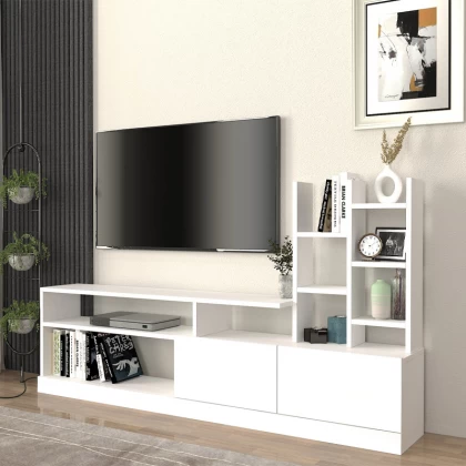 Σύνθεση τηλεόρασης Pesaro Megapap χρώμα λευκό 165x25x91,3εκ. Σύνθεση τηλεόρασης Pesaro Megapap χρώμα λευκό 165x25x91,3εκ.