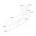 Σύνθεση τηλεόρασης Pesaro Megapap χρώμα λευκό 165x25x91,3εκ.