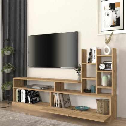 Σύνθεση τηλεόρασης Pesaro Megapap χρώμα sepet oak 165x25x91,3εκ. Σύνθεση τηλεόρασης Pesaro Megapap χρώμα sepet oak 165x25x91,3εκ.