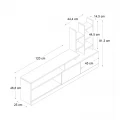Σύνθεση τηλεόρασης Pesaro Megapap χρώμα sepet oak 165x25x91,3εκ.