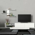 Σύνθεση τηλεόρασης Egemen Megapap χρώμα λευκό 180x32x40εκ.