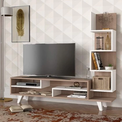 Έπιπλο τηλεόρασης Granada Megapap χρώμα λευκό - cordoba 149,5x29,5x120εκ. Έπιπλο τηλεόρασης Granada Megapap χρώμα λευκό - cordoba 149,5x29,5x120εκ.