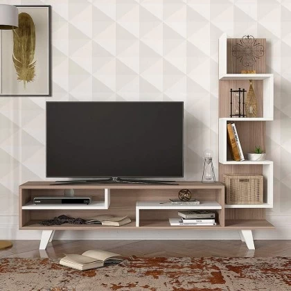 Έπιπλο τηλεόρασης Granada Megapap χρώμα λευκό - cordoba 149,5x29,5x120εκ. Έπιπλο τηλεόρασης Granada Megapap χρώμα λευκό - cordoba 149,5x29,5x120εκ.