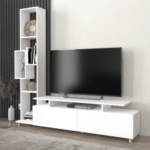 Σύνθεση τηλεόρασης Tulip Megapap χρώμα λευκό 160x29,5x160εκ.