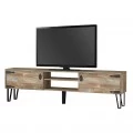 Έπιπλο τηλεόρασης Costa Megapap χρώμα vintage patik - μαύρο 180x29,5x49εκ.