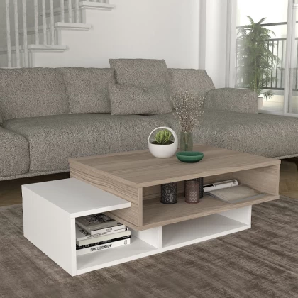 Τραπεζάκι σαλονιού Tab Megapap χρώμα λευκό - cordoba 105x60x32εκ. Τραπεζάκι σαλονιού Tab Megapap χρώμα λευκό - cordoba 105x60x32εκ.