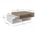 Τραπεζάκι σαλονιού Tab Megapap χρώμα λευκό - cordoba 105x60x32εκ.