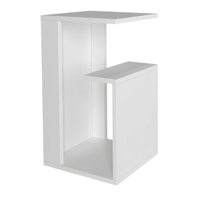 Τραπεζάκι βοηθητικό Rosana Megapap χρώμα λευκό 35x29,5x60εκ.