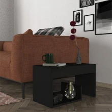 Τραπεζάκι βοηθητικό Rosana Megapap χρώμα μαύρο 35x29,5x60εκ.