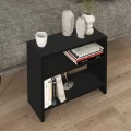 Τραπεζάκι βοηθητικό Silvanus Megapap χρώμα μαύρο 51x17,5x49εκ.