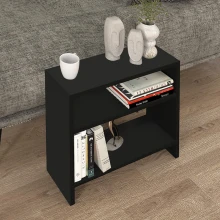 Τραπεζάκι βοηθητικό Silvanus Megapap χρώμα μαύρο 51x17,5x49εκ.