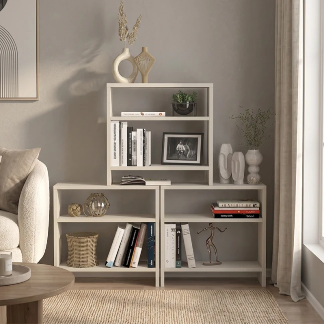 Τραπεζάκι βοηθητικό Silvanus Megapap χρώμα sandstone 51x17,5x49εκ.