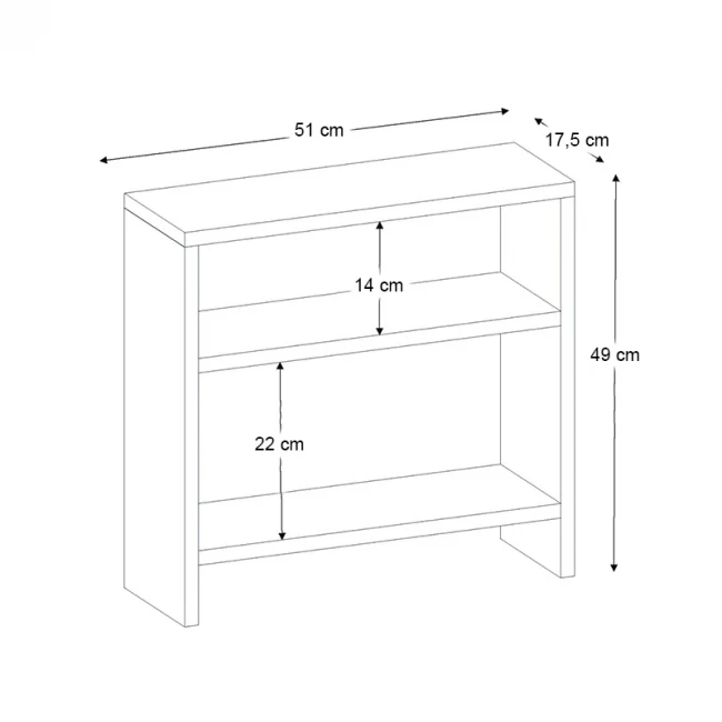 Τραπεζάκι βοηθητικό Silvanus Megapap χρώμα sandstone 51x17,5x49εκ.
