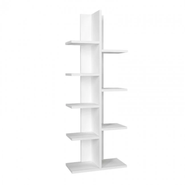 Βιβλιοθήκη Tree Megapap χρώμα λευκό 45x21,4x121,8εκ.