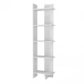 Βιβλιοθήκη Perla Megapap χρώμα λευκό 48x22x170εκ.