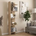 Βιβλιοθήκη Perla Megapap χρώμα sepet oak 48x22x170εκ.