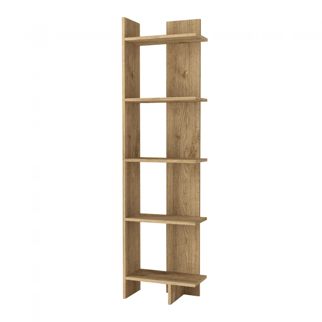 Βιβλιοθήκη Perla Megapap χρώμα sepet oak 48x22x170εκ.